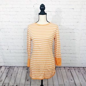 Lafayette 148 Orange/Cream Striped Top Size M
